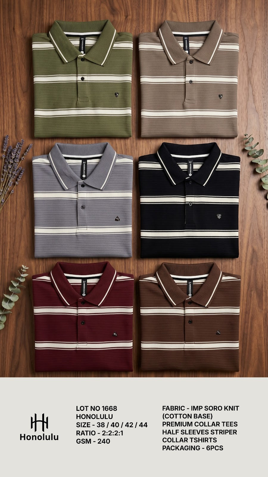 Lot No 1668 Honolulu Imported Mens Tshirts Supplier Gujarat
