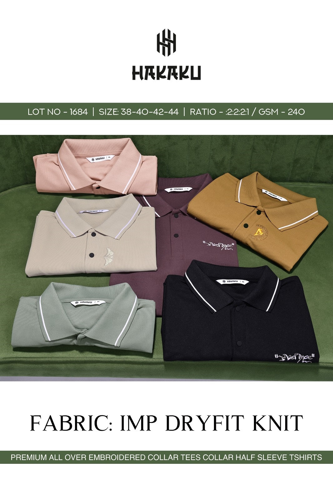 Lot No 1684 Hakaku Dry Fit Mens Tshirts Supplier Ahmedabad