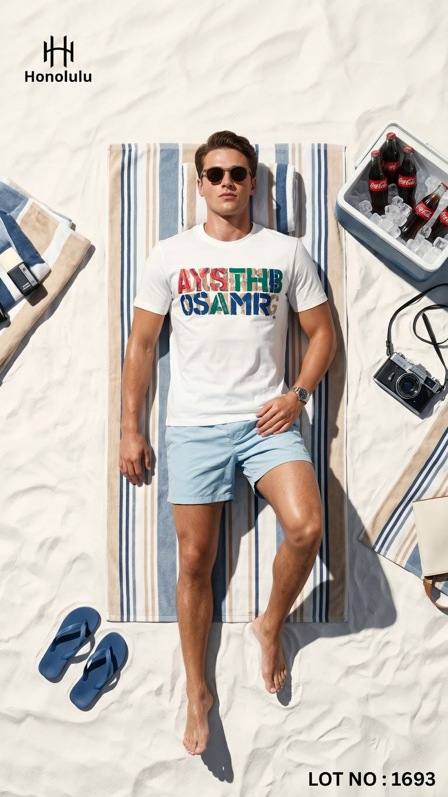 Lot No 1693 Honolulu Imported Mens Tshirts Exporter India