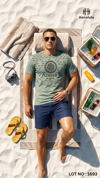 Lot No 1693 Honolulu Imported Mens Tshirts Exporter India