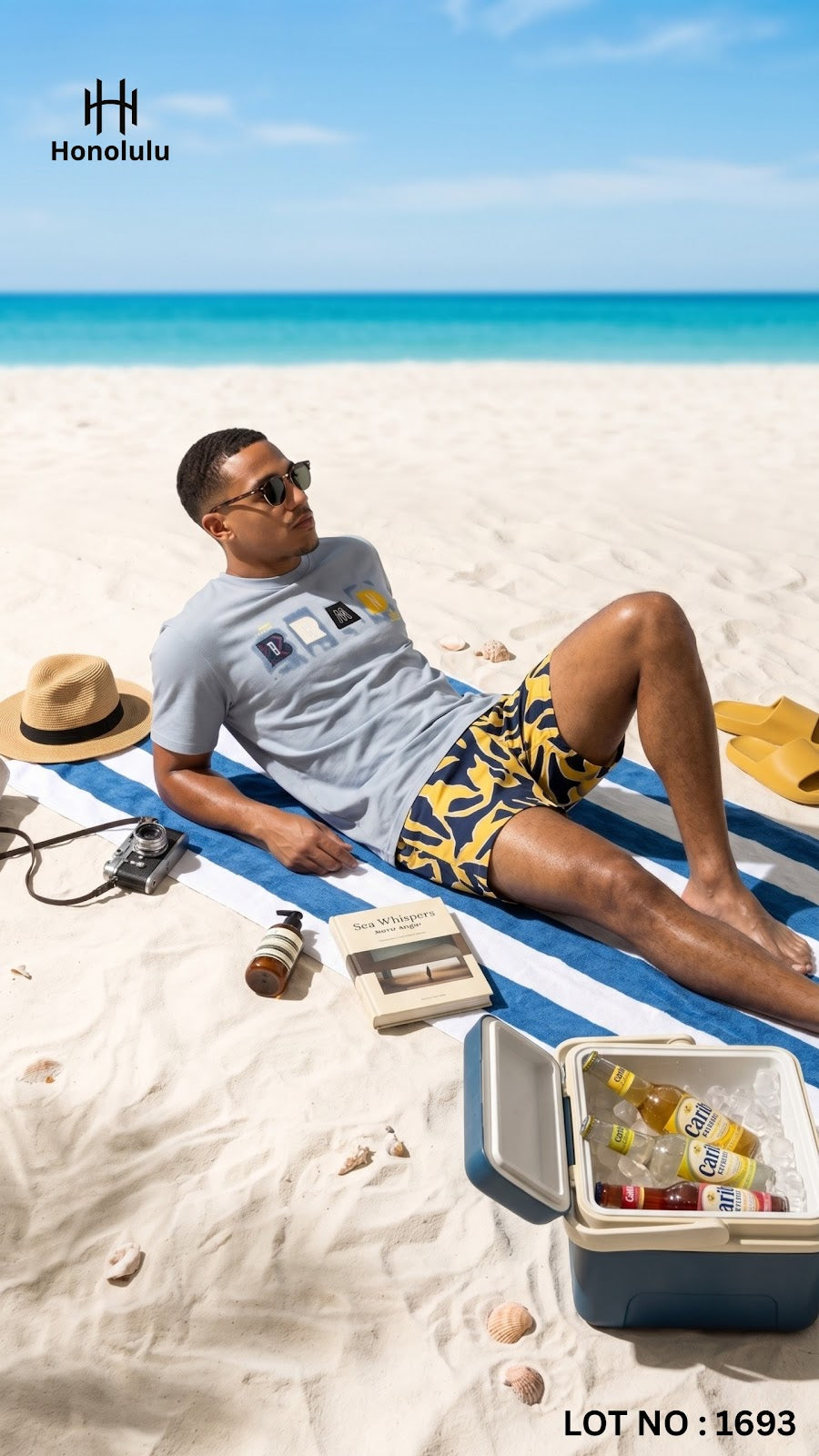 Lot No 1693 Honolulu Imported Mens Tshirts Exporter India