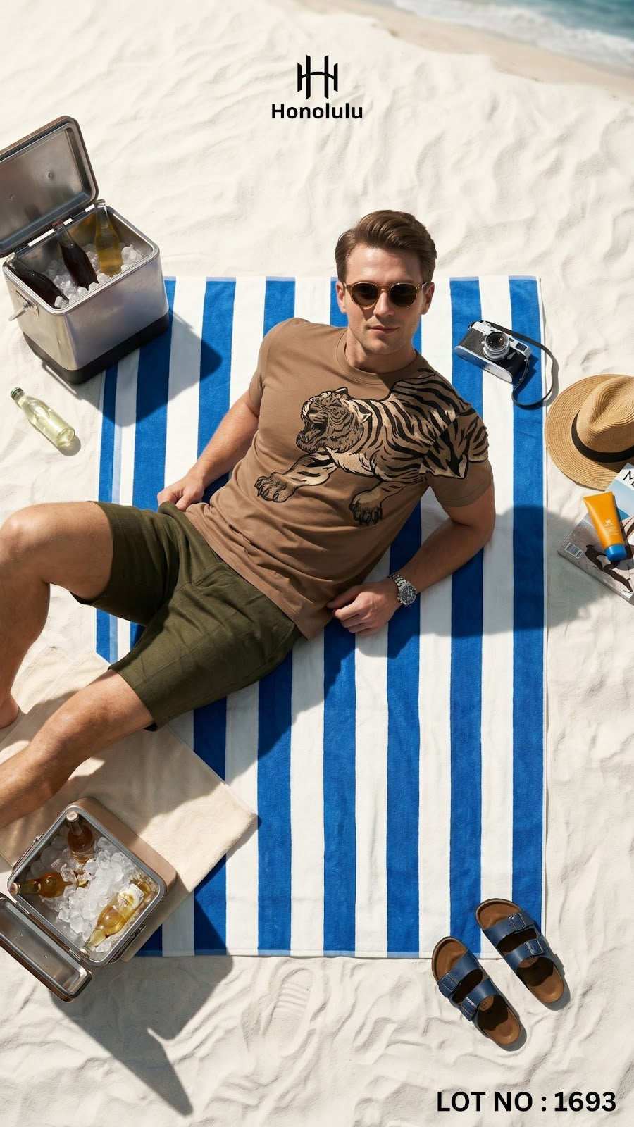 Lot No 1693 Honolulu Imported Mens Tshirts Exporter India