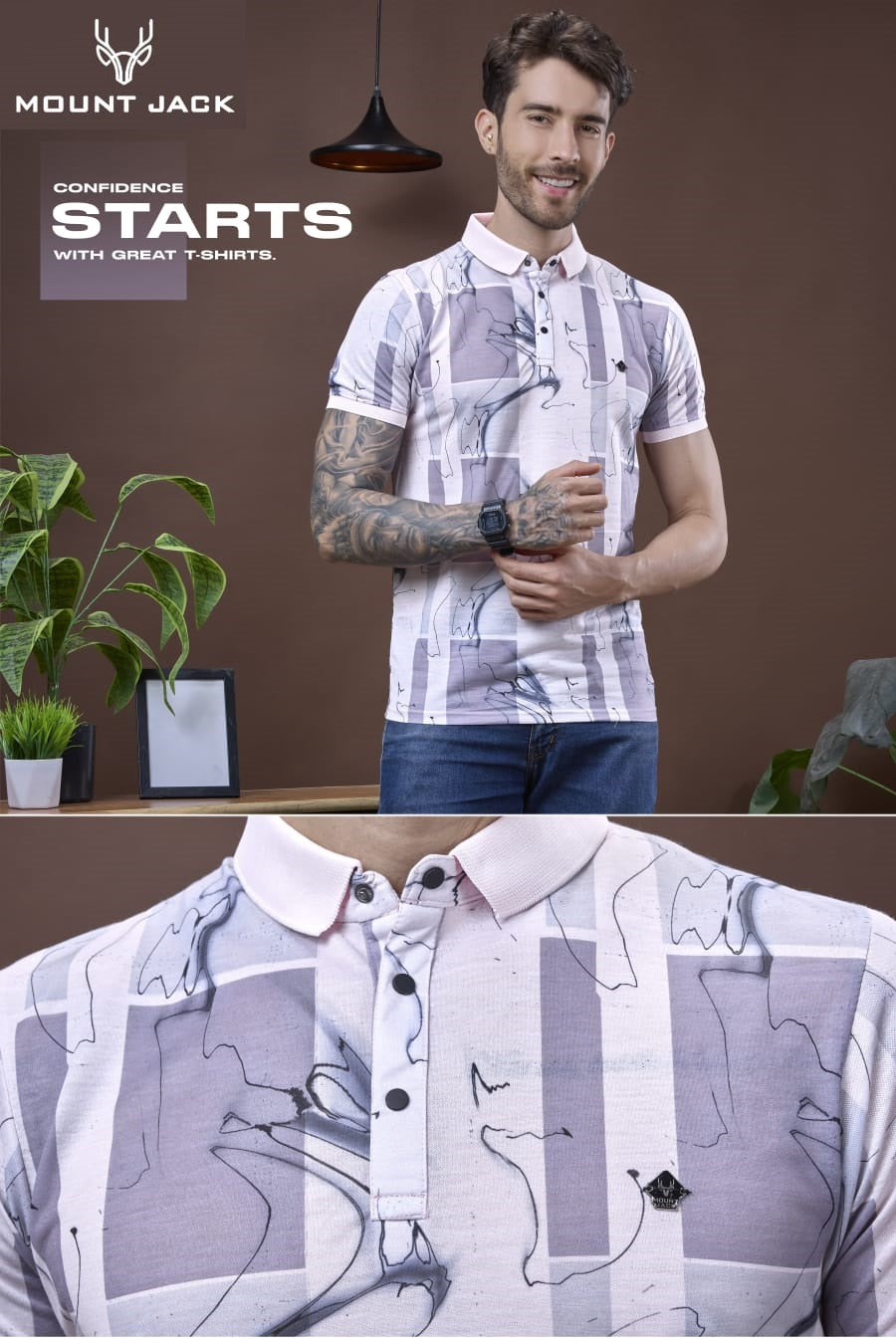 Lot No 1745-1752 Mount Jack Aop Mens Tshirts Wholesaler Gujarat