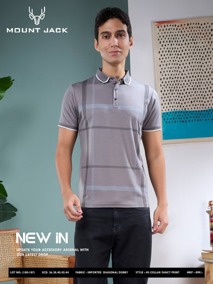 Lot No 180-187 Mount Jack Dobby Mens Tshirts Wholesaler Gujarat