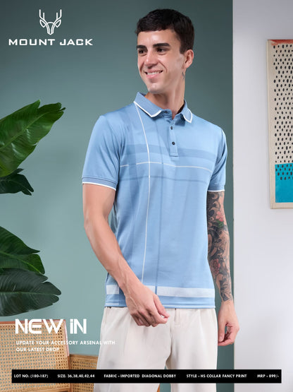 Lot No 180-187 Mount Jack Dobby Mens Tshirts Wholesaler Gujarat
