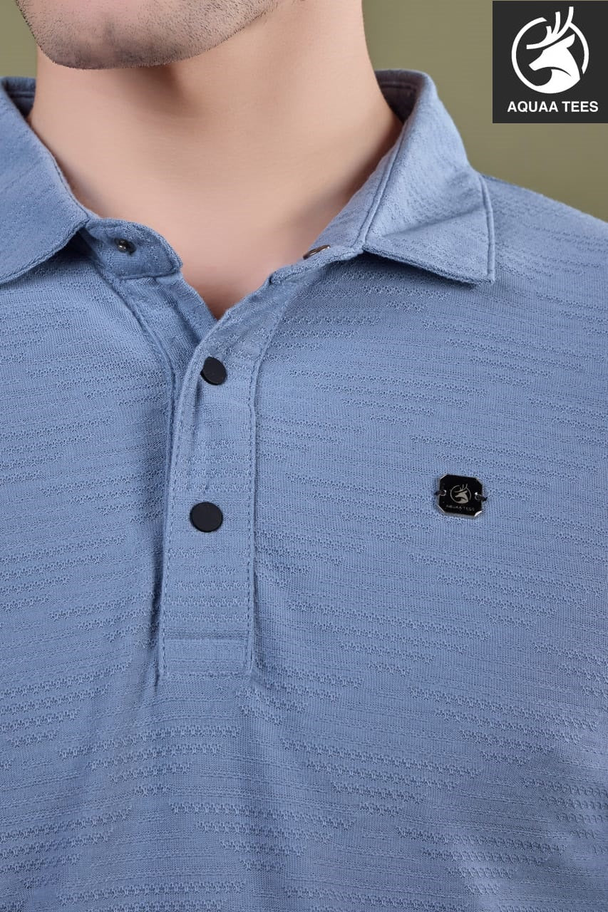 Lot No 215 Aquaa Tees Cotton Jacquard Mens Tshirts Manufacturer