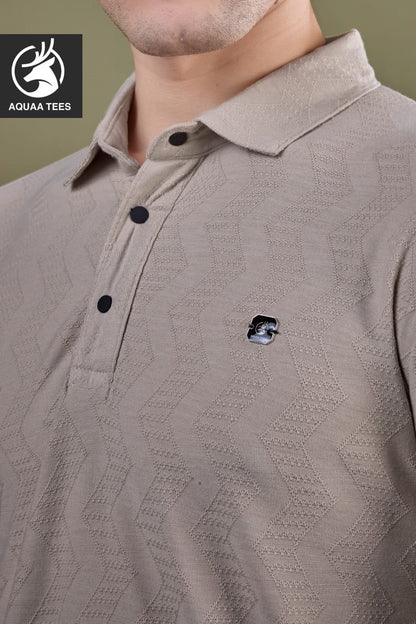 Lot No 215 Aquaa Tees Cotton Jacquard Mens Tshirts Manufacturer