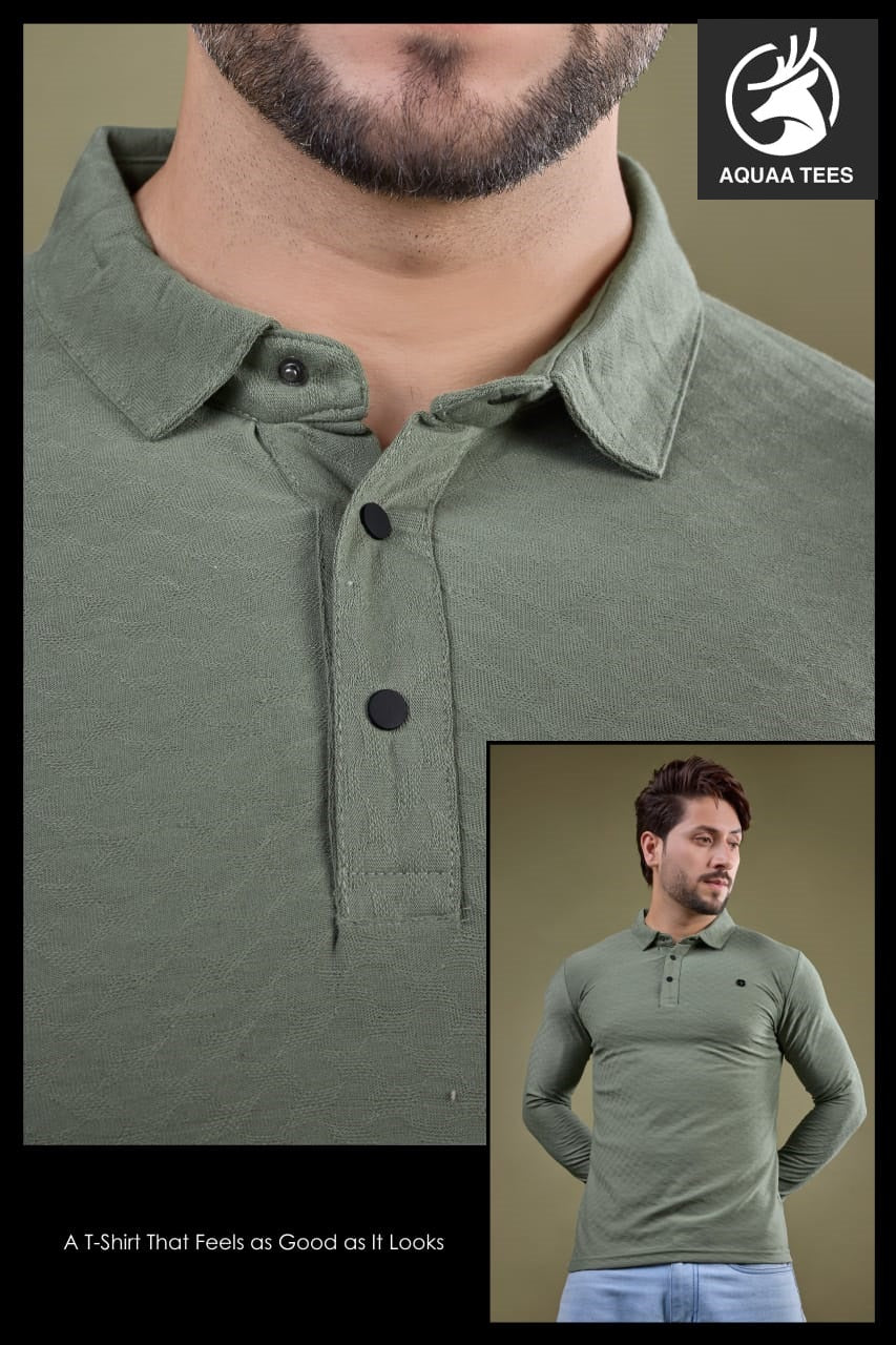 Lot No 215 Aquaa Tees Cotton Jacquard Mens Tshirts Manufacturer