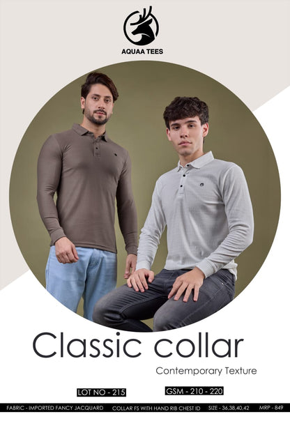 Lot No 215 Aquaa Tees Cotton Jacquard Mens Tshirts Manufacturer