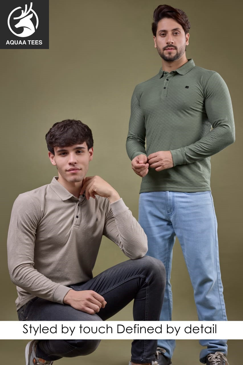 Lot No 215 Aquaa Tees Cotton Jacquard Mens Tshirts Manufacturer