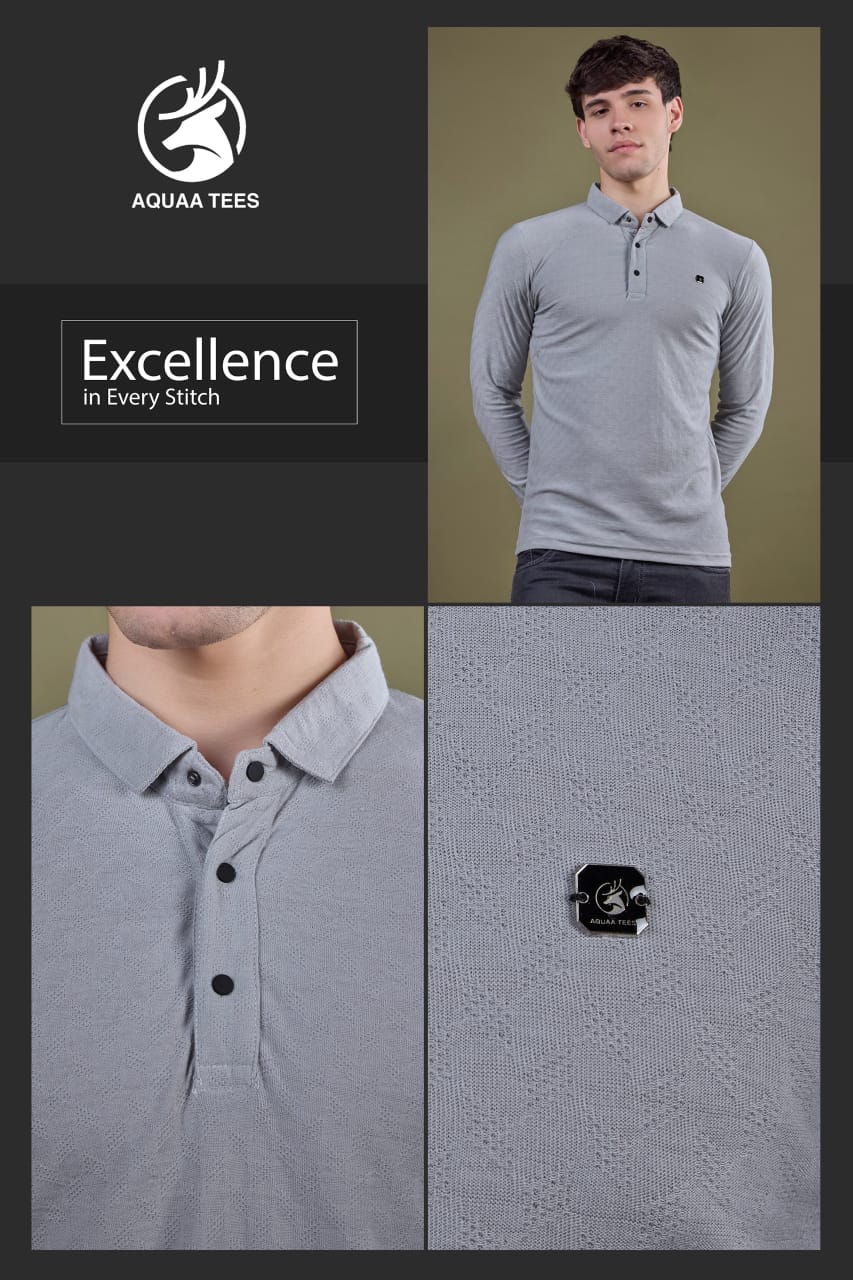 Lot No 215 Aquaa Tees Cotton Jacquard Mens Tshirts Manufacturer