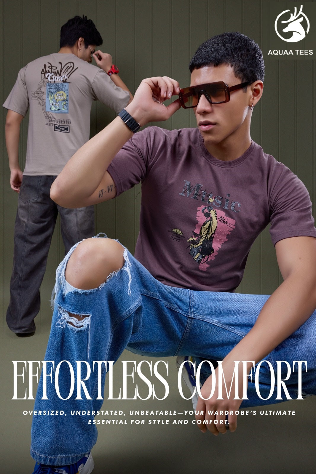 Lot No 217 Aquaa Tees Cotton Looper Mens Tshirts Exporter Gujarat