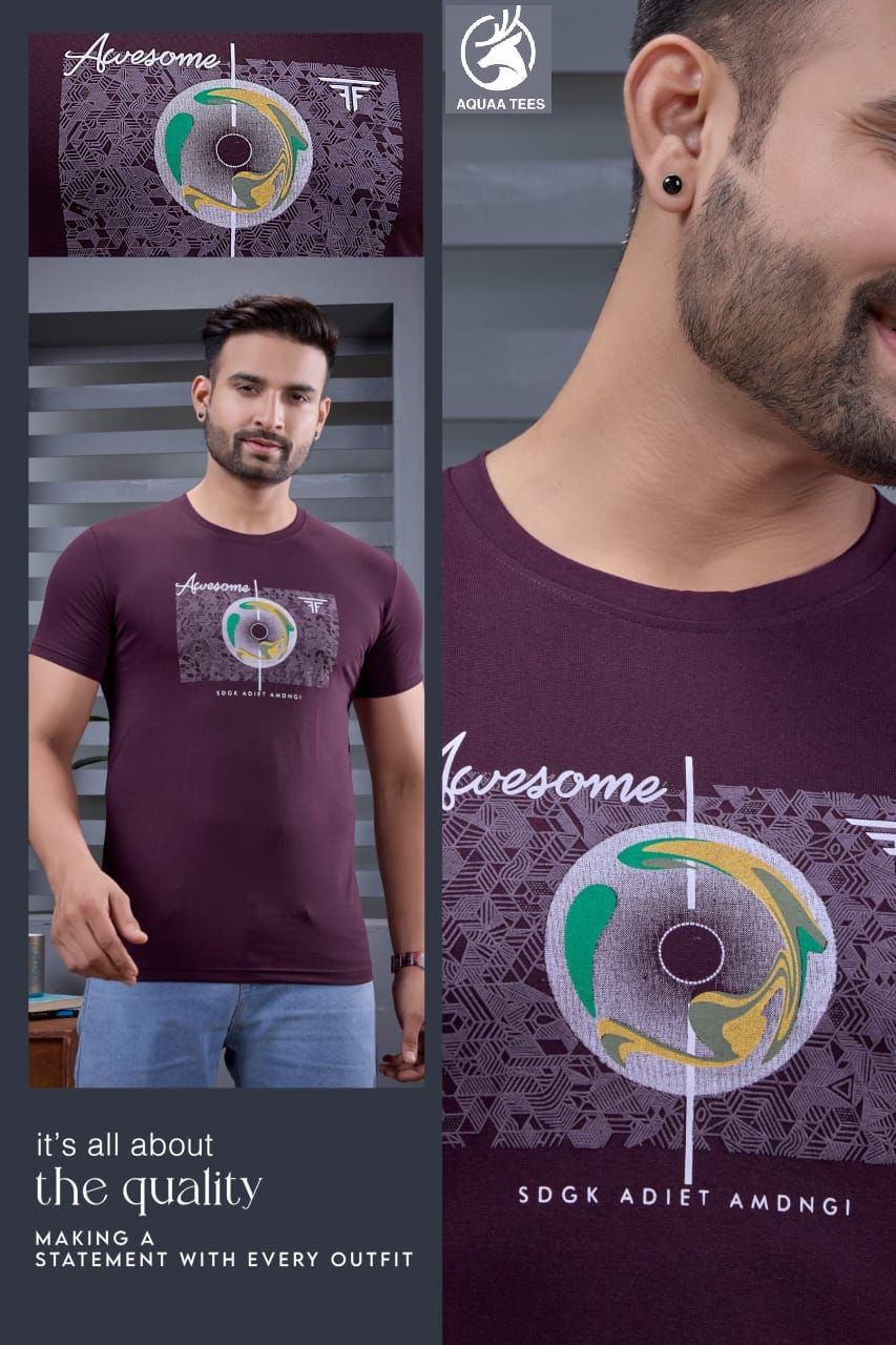 Lot No 235 Aquaa Tees Imported Mens Tshirts Wholesaler India