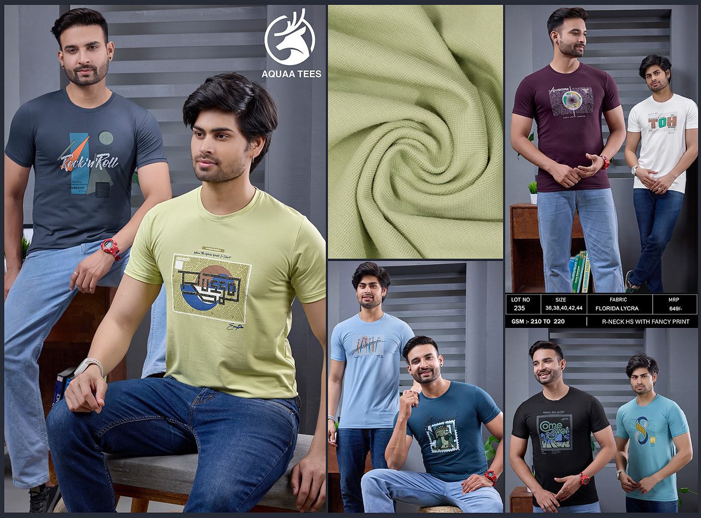 Lot No 235 Aquaa Tees Imported Mens Tshirts Wholesaler India
