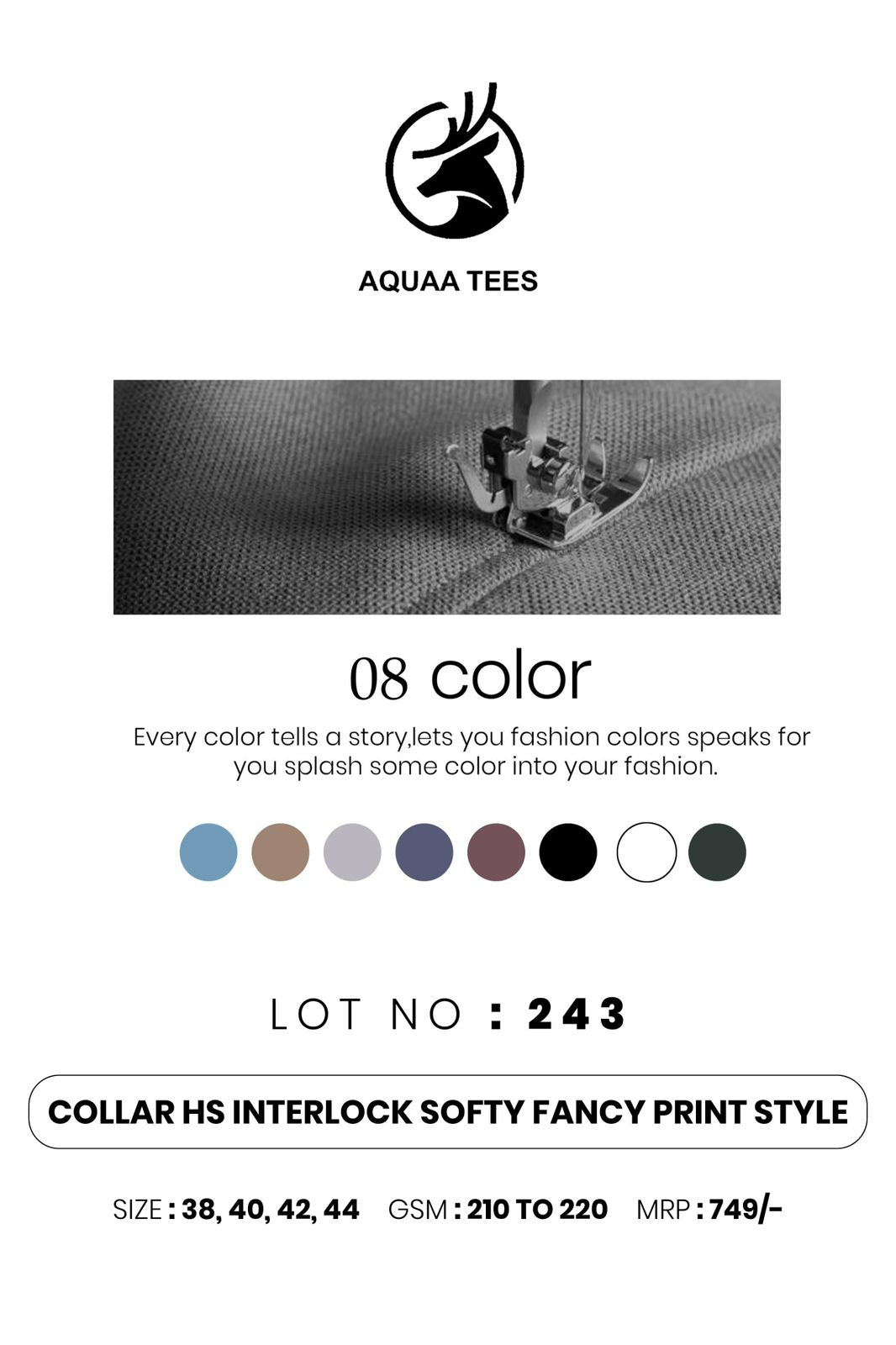 Lot No 243 Aquaa Tees Interlock Mens Tshirts Supplier Ahmedabad