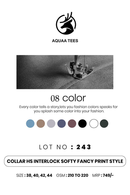 Lot No 243 Aquaa Tees Interlock Mens Tshirts Supplier Ahmedabad