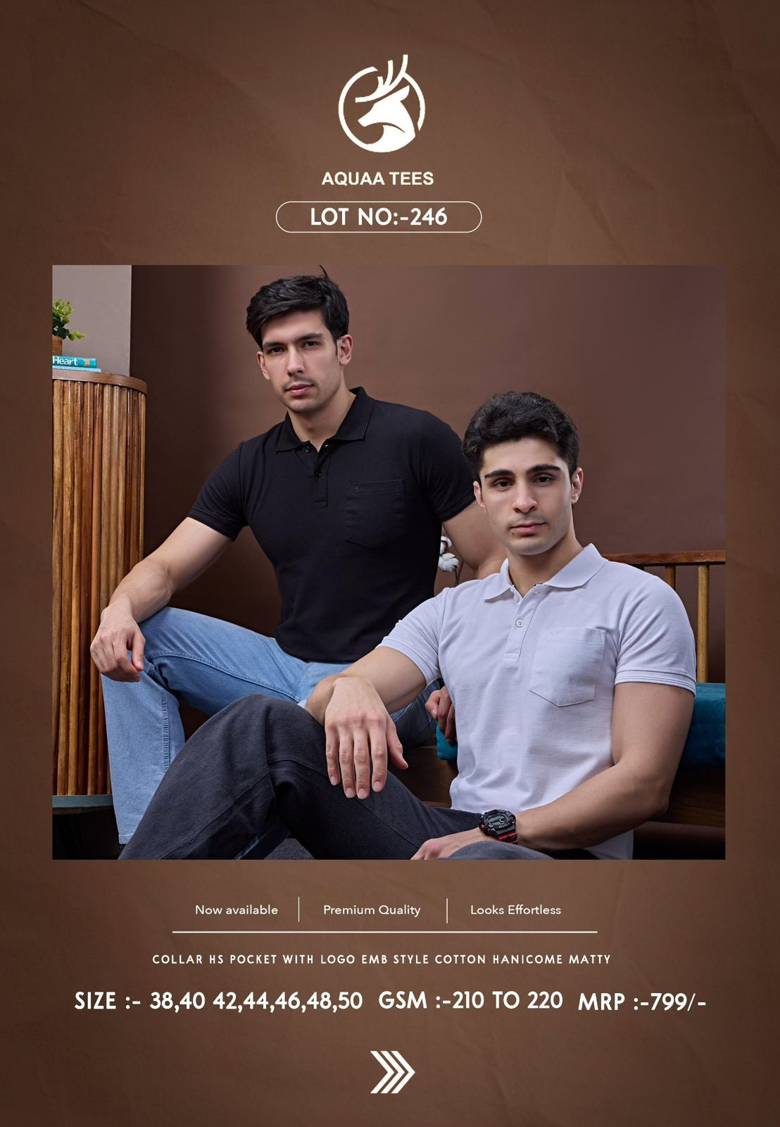 Lot No 246 Aquaa Tees Matty Mens Tshirts Supplier Gujarat