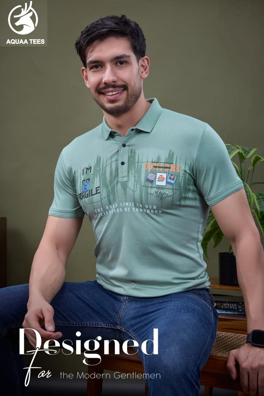 Lot No 247 Aquaa Tees Tencil Lycra Mens Tshirts Wholesaler Ahmedabad