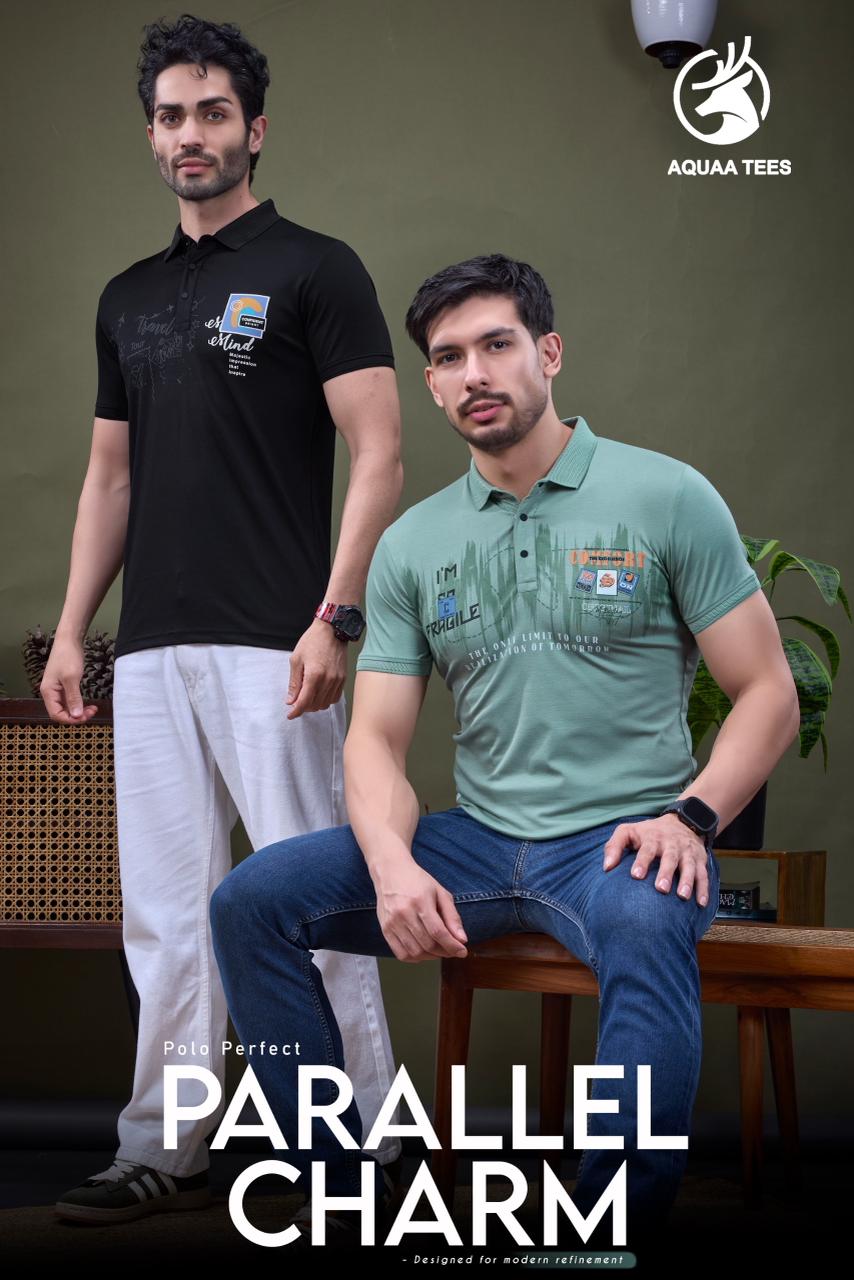 Lot No 247 Aquaa Tees Tencil Lycra Mens Tshirts Wholesaler Ahmedabad