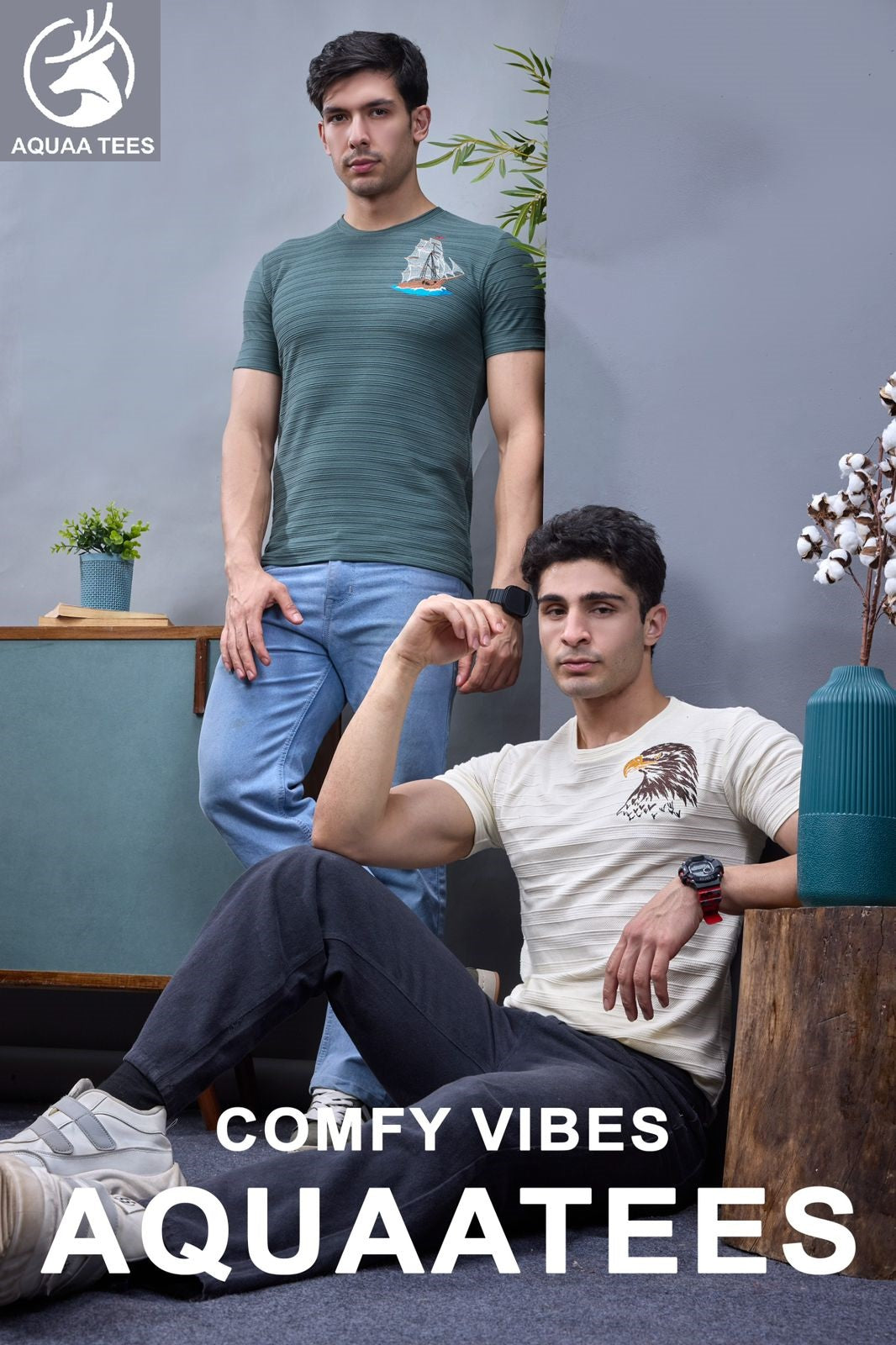 Lot No 249 Aquaa Tees Cotton Knit Mens Tshirts Manufacturer India