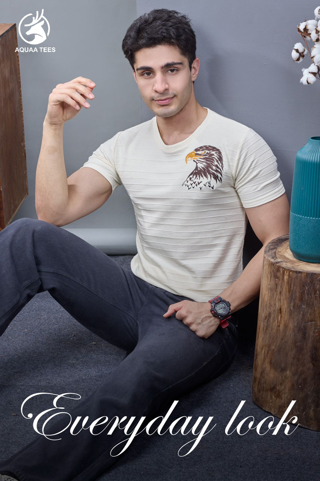 Lot No 249 Aquaa Tees Cotton Knit Mens Tshirts Manufacturer India