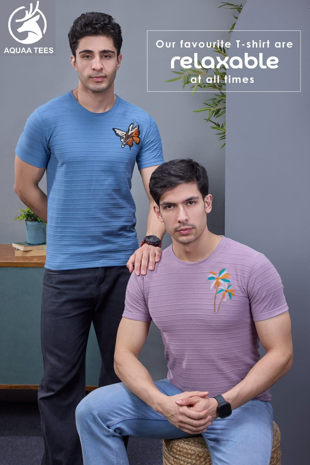 Lot No 249 Aquaa Tees Cotton Knit Mens Tshirts Manufacturer India
