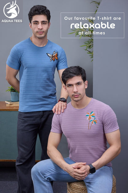 Lot No 249 Aquaa Tees Cotton Knit Mens Tshirts Manufacturer India