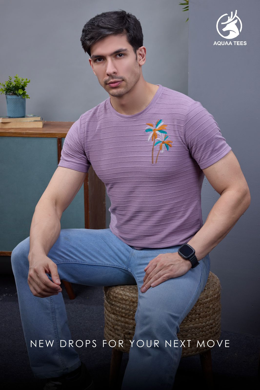 Lot No 249 Aquaa Tees Cotton Knit Mens Tshirts Manufacturer India