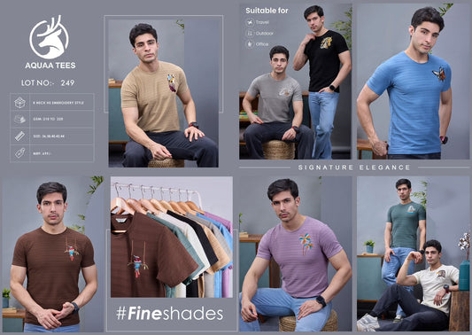Lot No 249 Aquaa Tees Cotton Knit Mens Tshirts Manufacturer India