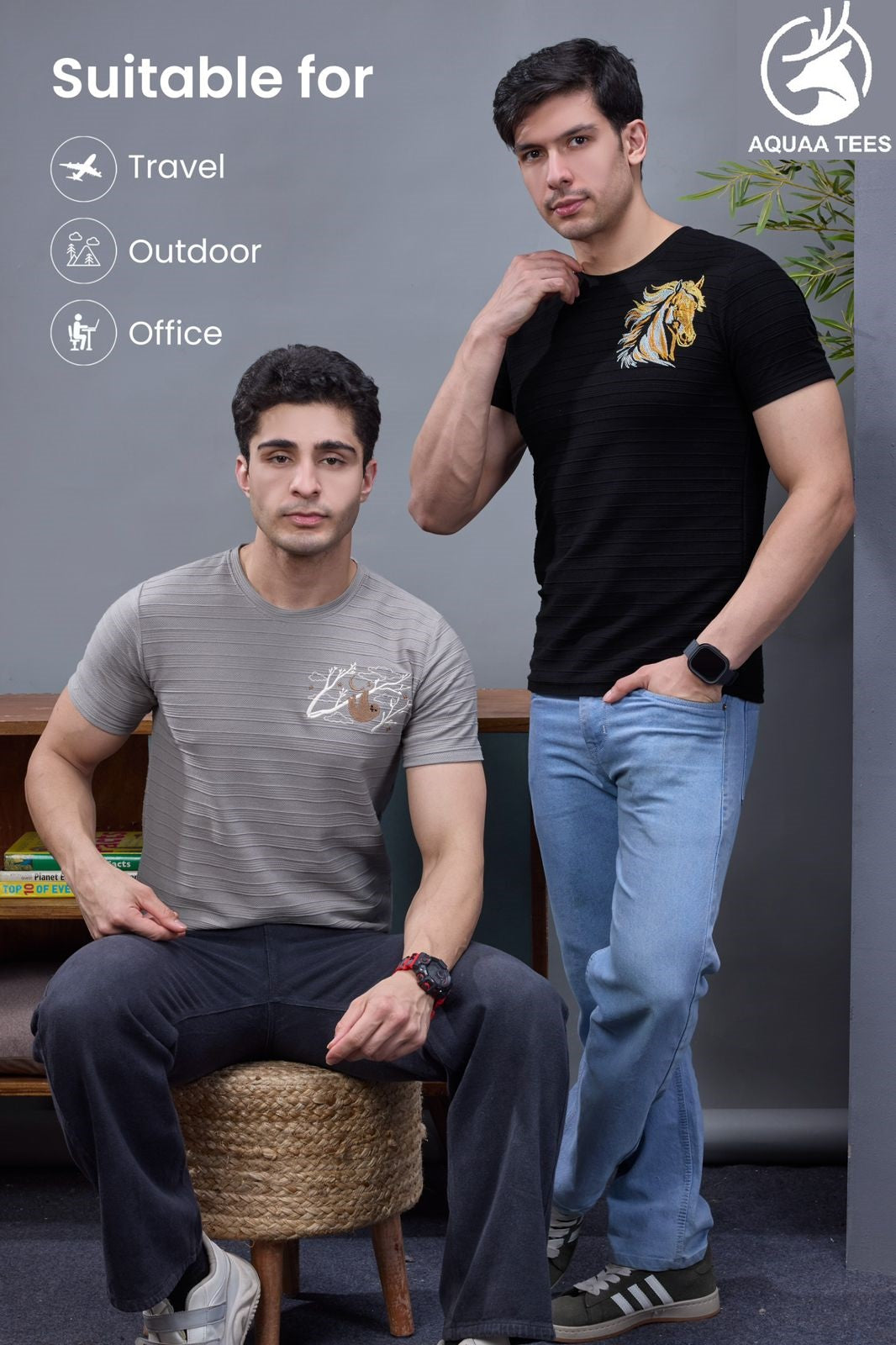 Lot No 249 Aquaa Tees Cotton Knit Mens Tshirts Manufacturer India