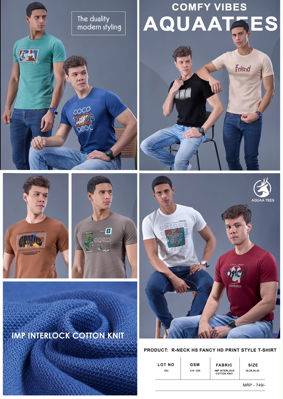 Lot No 253 Sugar Aquaa Tees Imported Mens Tshirts Wholesale Price