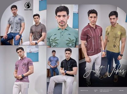 Lot No 260 Aquaa Tees Tencil Lycra Mens Tshirts Exporter Gujarat