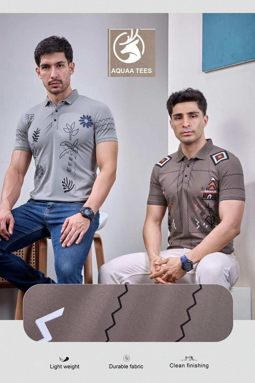 Lot No 260 Aquaa Tees Tencil Lycra Mens Tshirts Exporter Gujarat