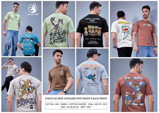 Lot No 262 Aquaa Tees Cotton Looper Mens Tshirts Wholesaler Gujarat