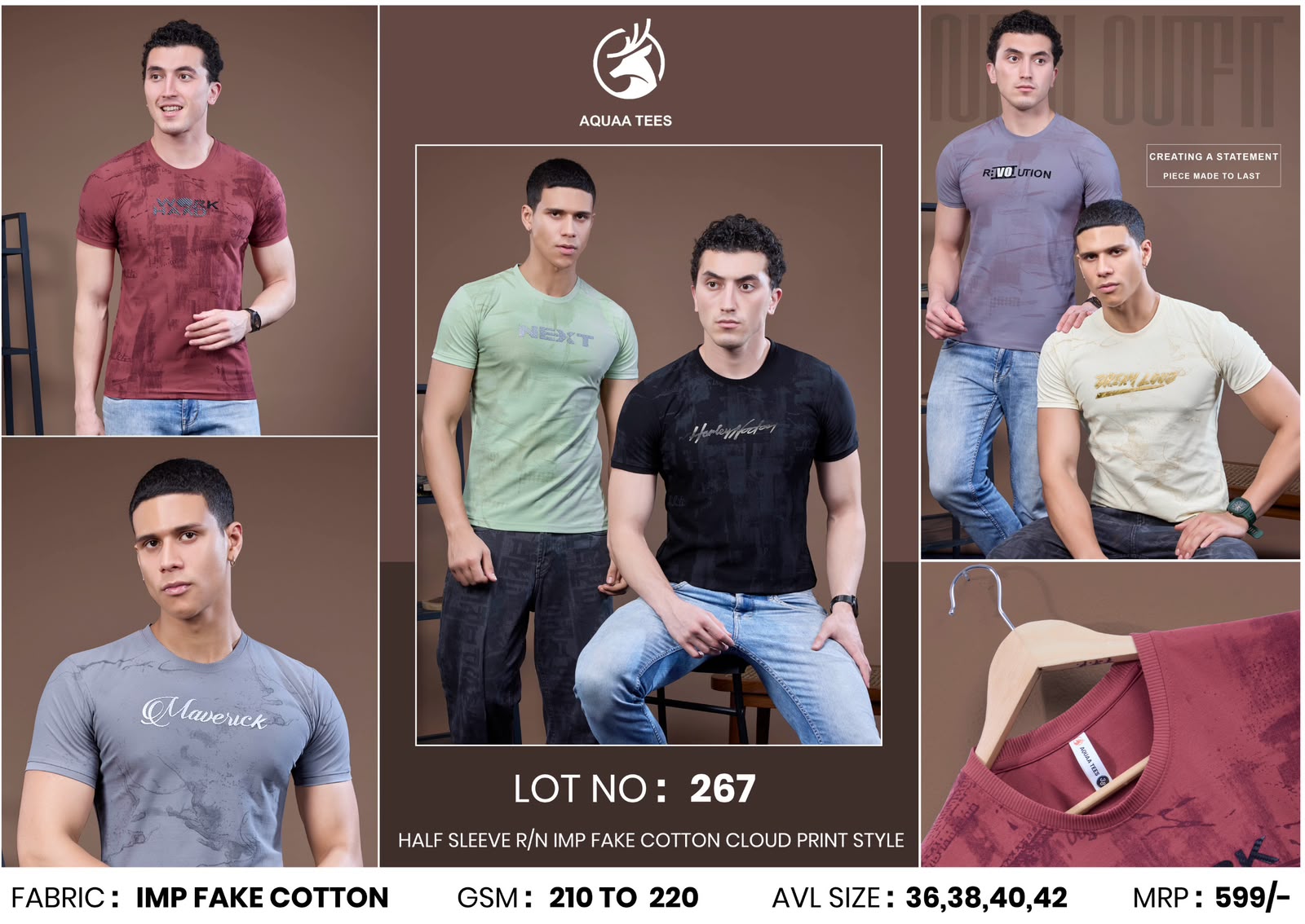 Lot No 267 Aquaa Tees Imported Mens Tshirts Exporter Ahmedabad