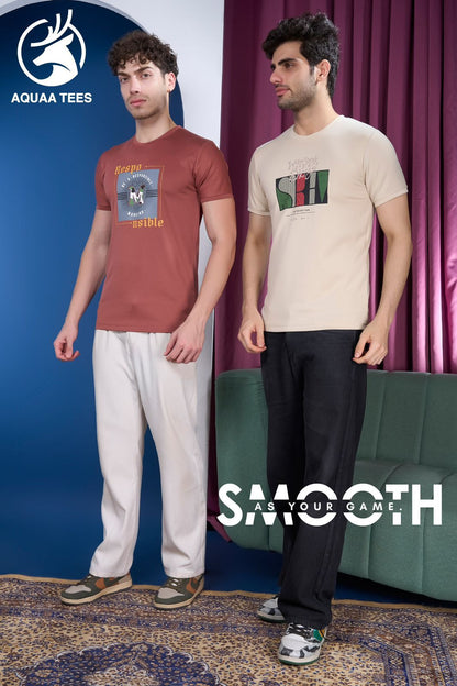 Lot No 269 Aquaa Tees Canvas Interlock Mens Tshirts Exporter