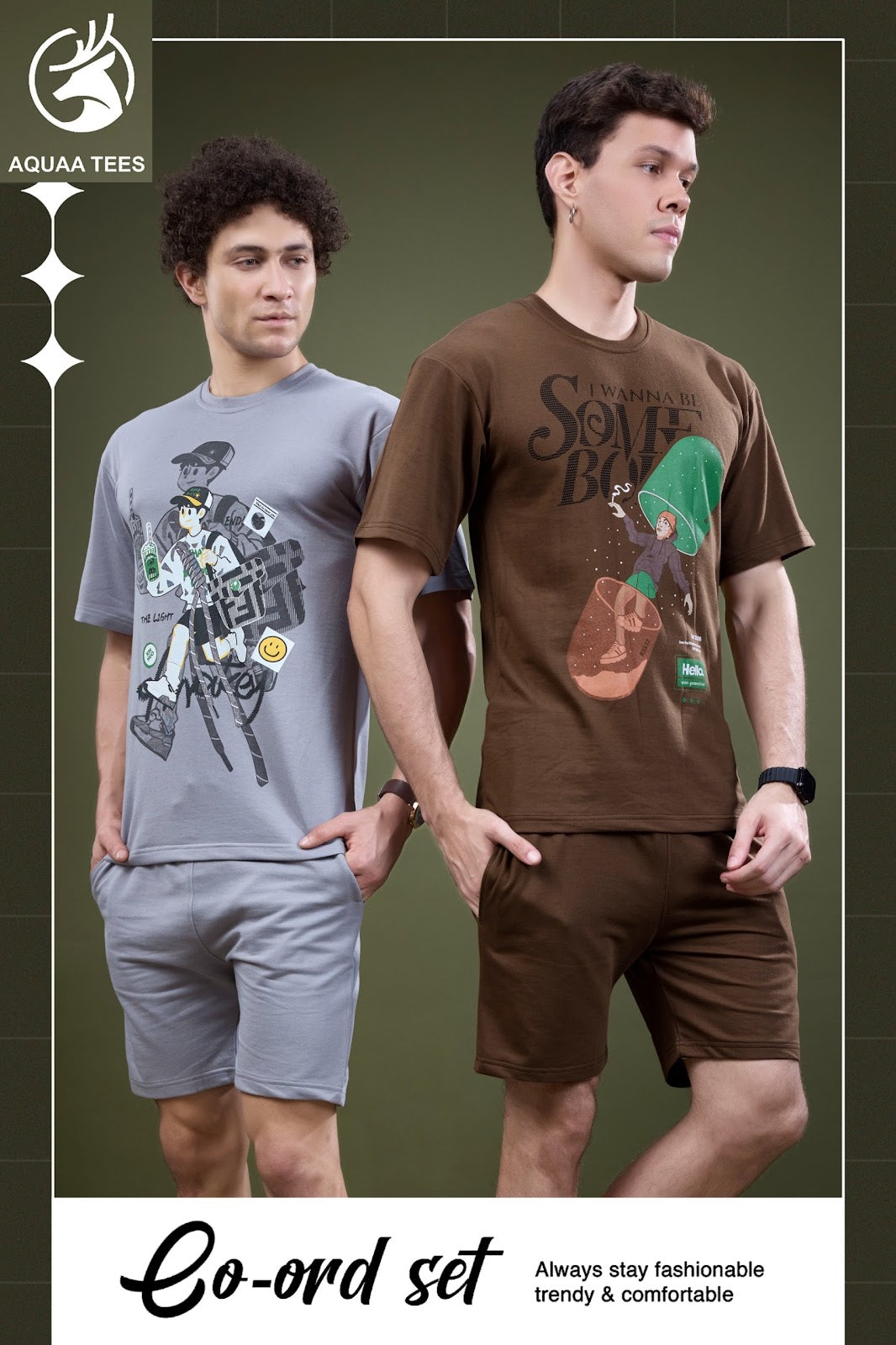 Lot No 272 Aquaa Tees Cotton Looper Mens Co Ord Set Exporter Gujarat