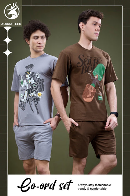 Lot No 272 Aquaa Tees Cotton Looper Mens Co Ord Set Exporter Gujarat