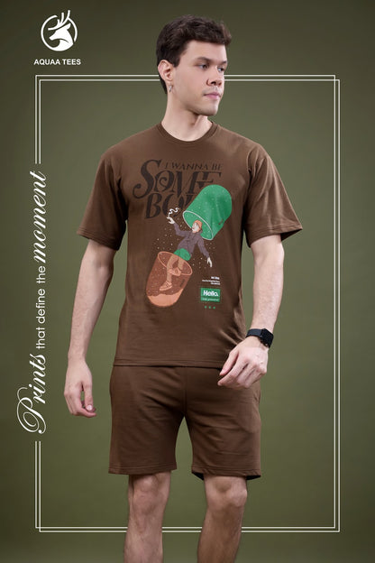 Lot No 272 Aquaa Tees Cotton Looper Mens Co Ord Set Exporter Gujarat