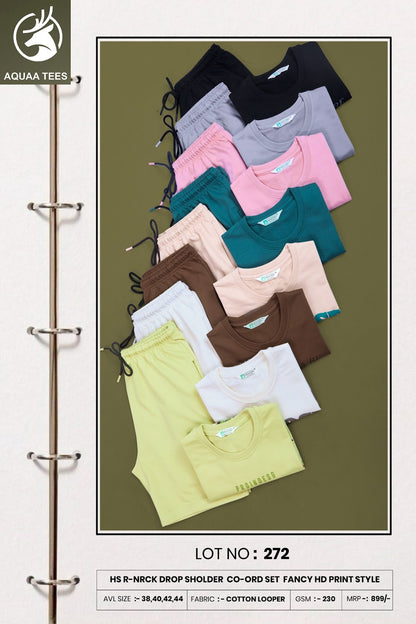 Lot No 272 Aquaa Tees Cotton Looper Mens Co Ord Set Exporter Gujarat