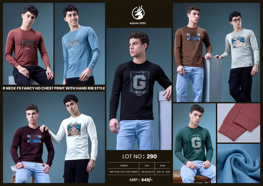 Lot No 290 Hd Print Aquaa Tees Imported Mens Tshirts Supplier India