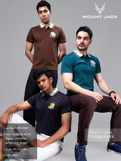 Lot No 3202-3207 Plain Mount Jack Imported Mens Tshirts Supplier Gujarat