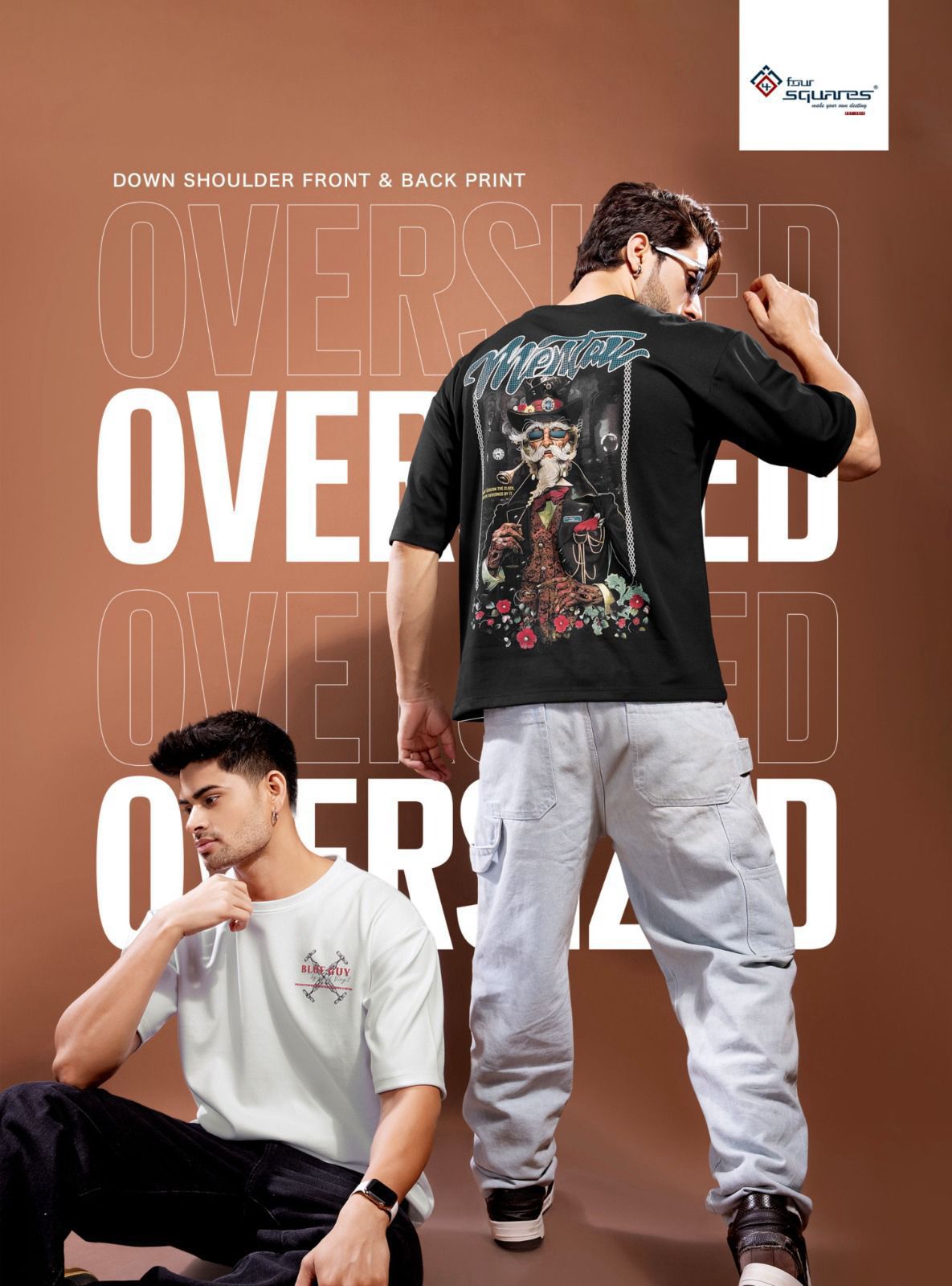 Lot No 352 4 Four Squares Lycra Mens Tshirts Exporter