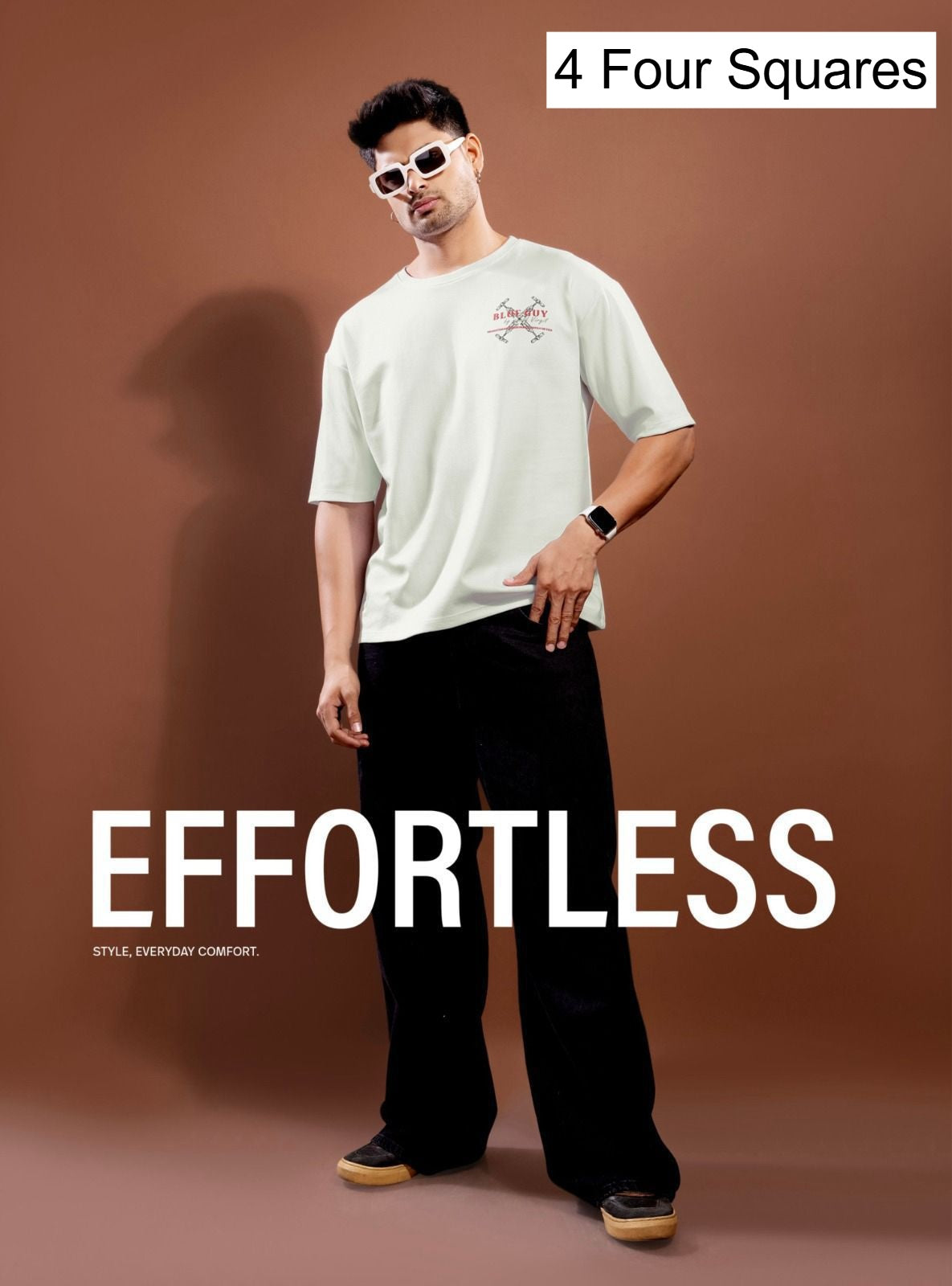 Lot No 352 4 Four Squares Lycra Mens Tshirts Exporter