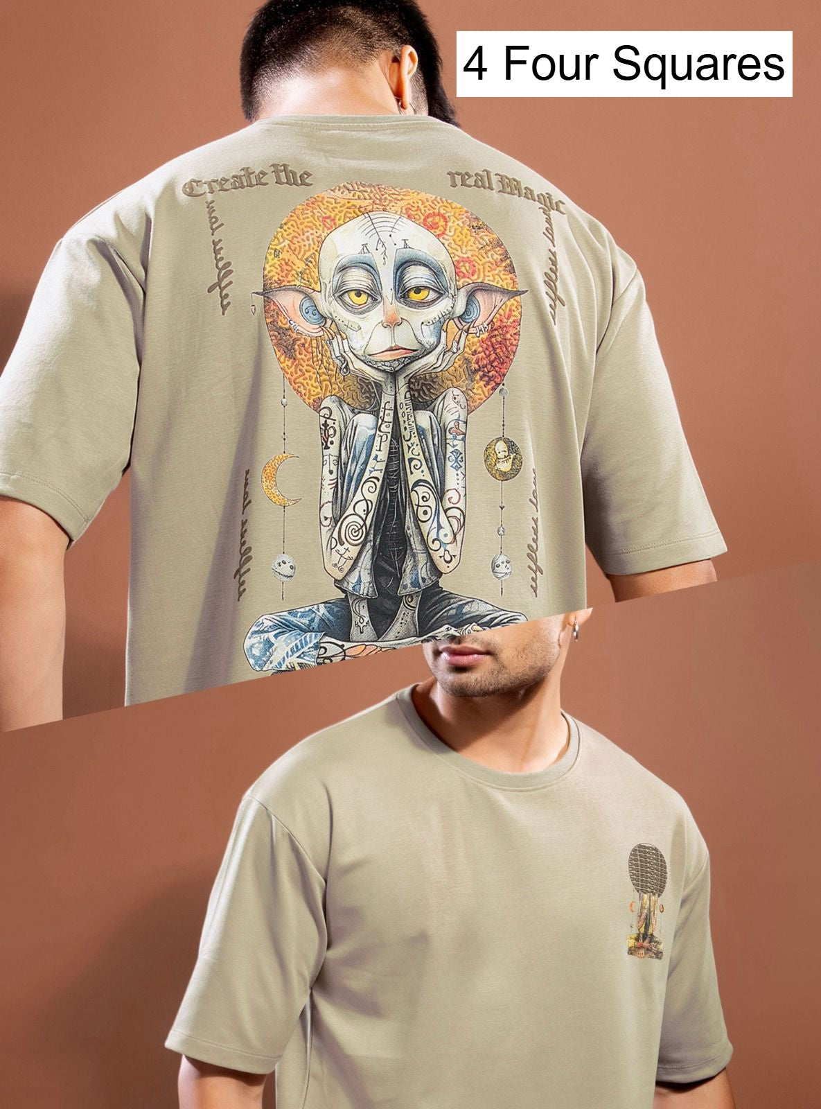 Lot No 352 4 Four Squares Lycra Mens Tshirts Exporter