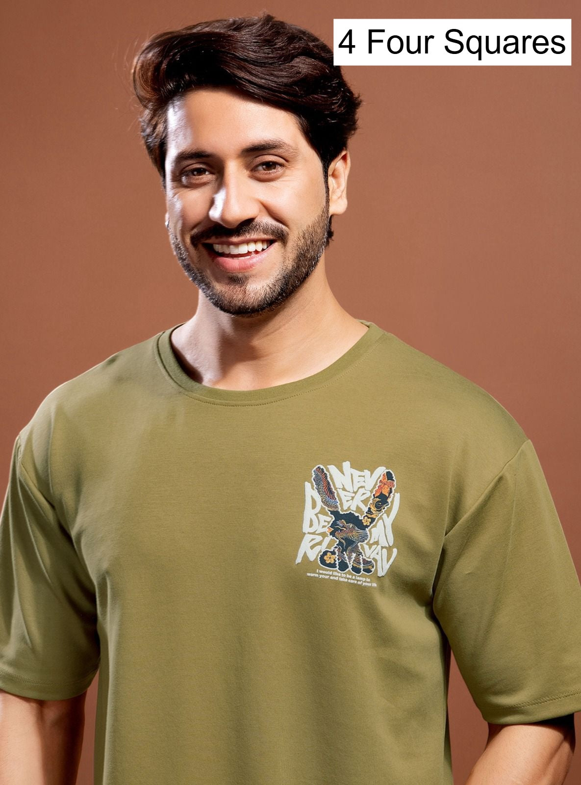 Lot No 352 4 Four Squares Lycra Mens Tshirts Exporter