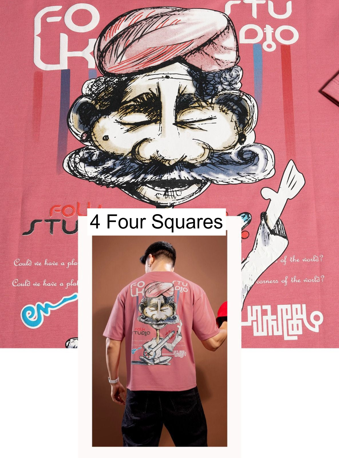 Lot No 352 4 Four Squares Lycra Mens Tshirts Exporter