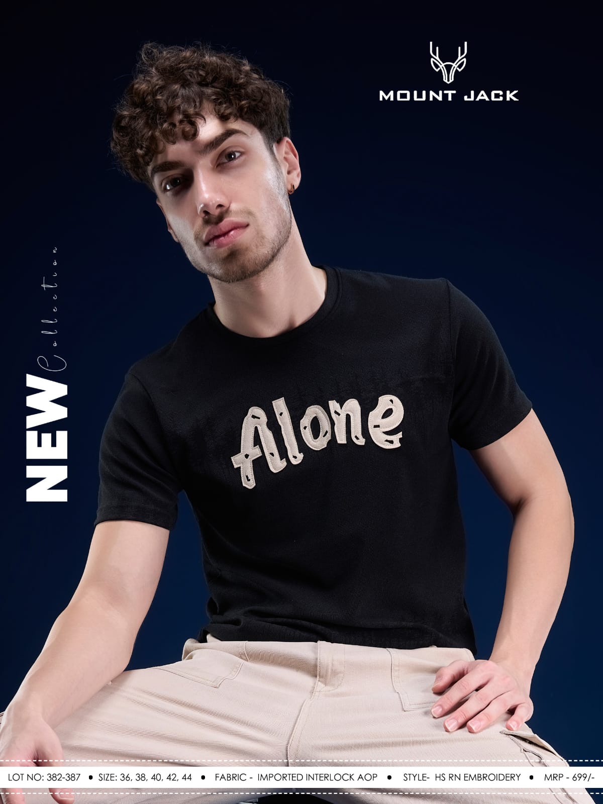 Lot No 382-387 Mount Jack Imported Mens Tshirts Wholesaler Ahmedabad