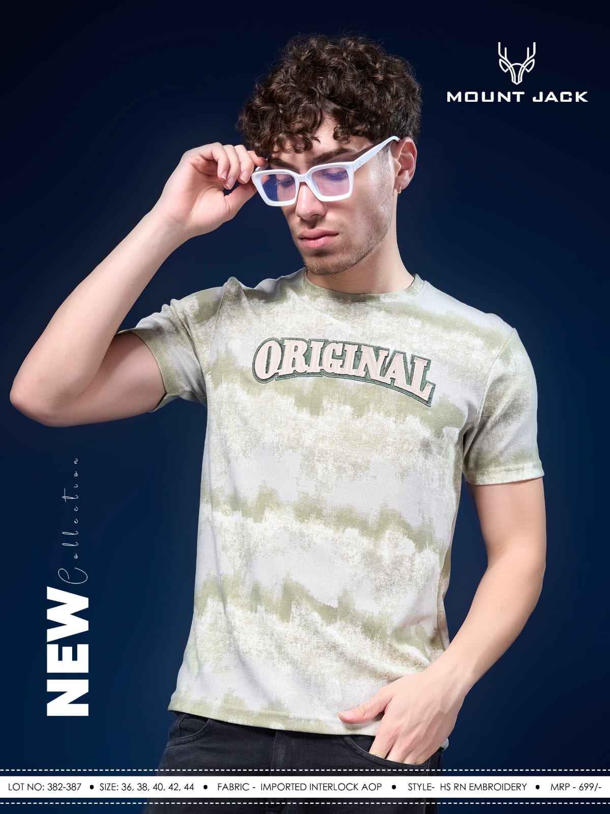 Lot No 382-387 Mount Jack Imported Mens Tshirts Wholesaler Ahmedabad