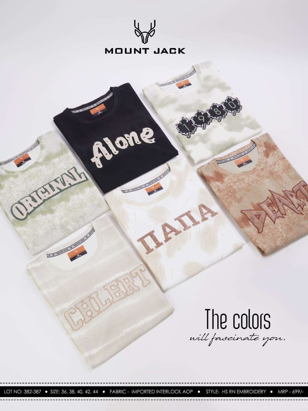 Lot No 382-387 Mount Jack Imported Mens Tshirts Wholesaler Ahmedabad